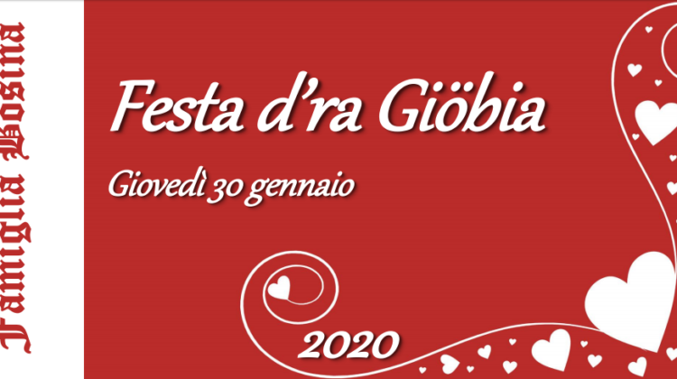 Festa della Giobia 30 gennaio 2020